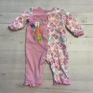 Taggies elephant‎ baby girl footless sleeper 6 months